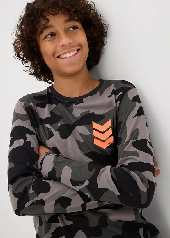 Longsleeve van puur katoen (set van 3), bonprix