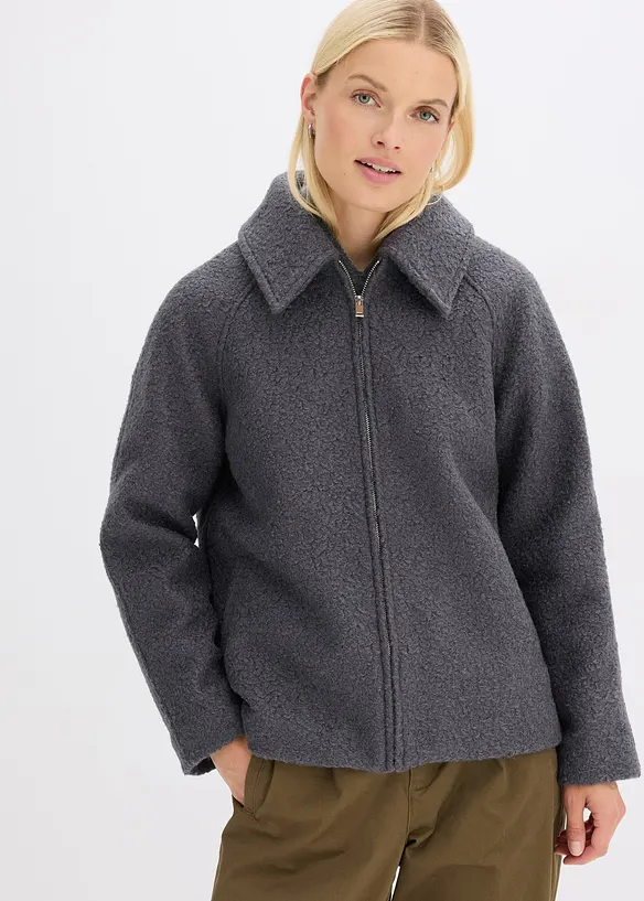 Bomber van zacht bouclé, bonprix