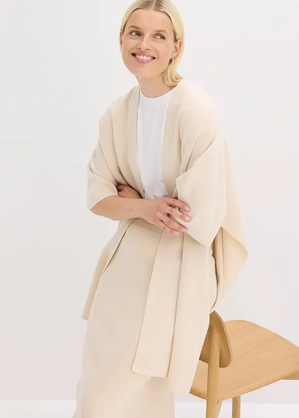 Oversized gebreide cape, bonprix