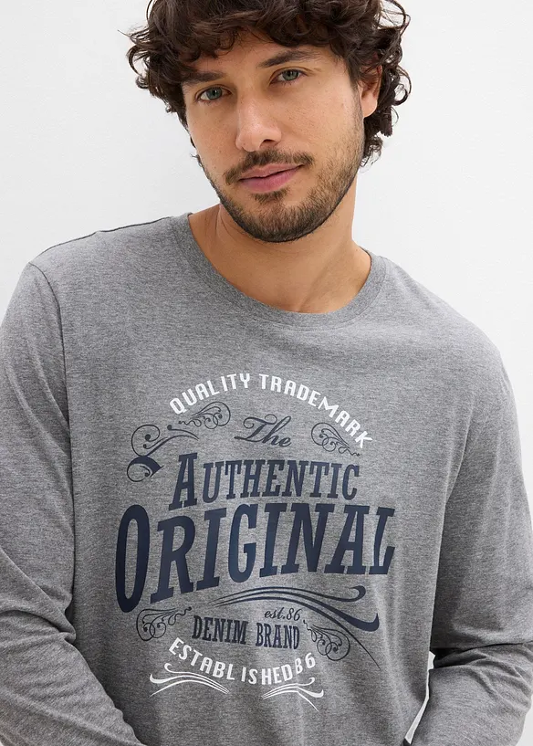 Longsleeve van biologisch katoen (set van 2), bonprix