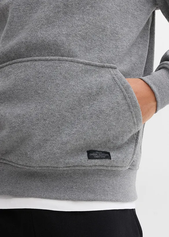 Fleece trui met opstaande kraag, bonprix