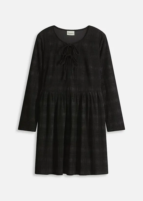 Korte corduroy jurk met ruitjespatroon, bonprix