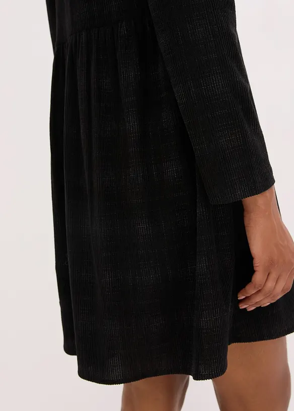 Korte corduroy jurk met ruitjespatroon, bonprix