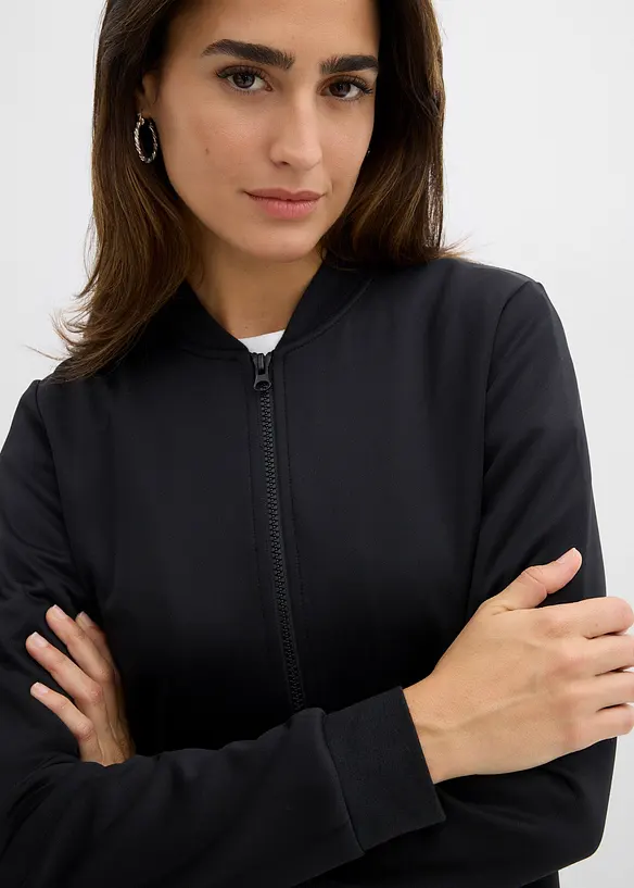 Sweatvest van scuba met ritssluiting, bonprix