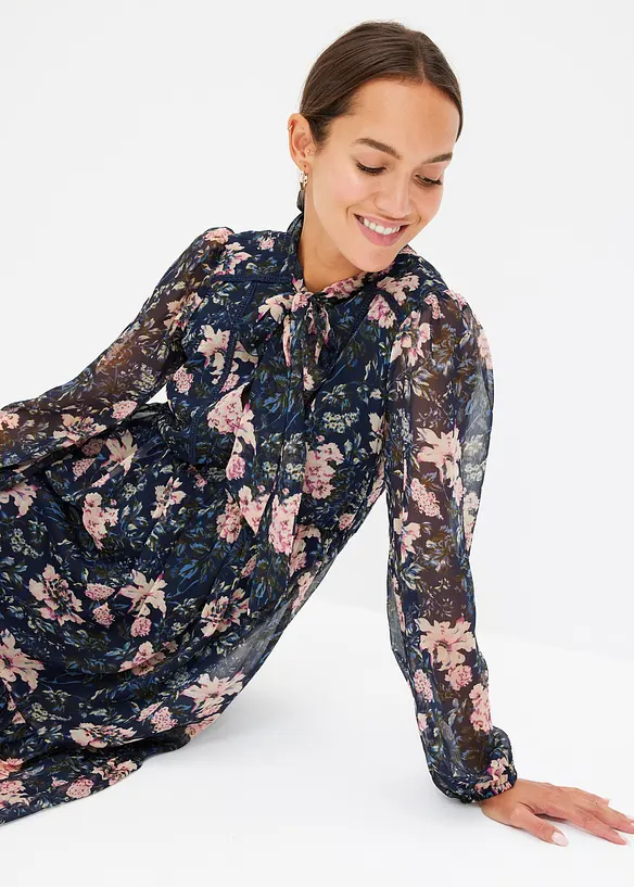 Jurk van chiffon, bonprix