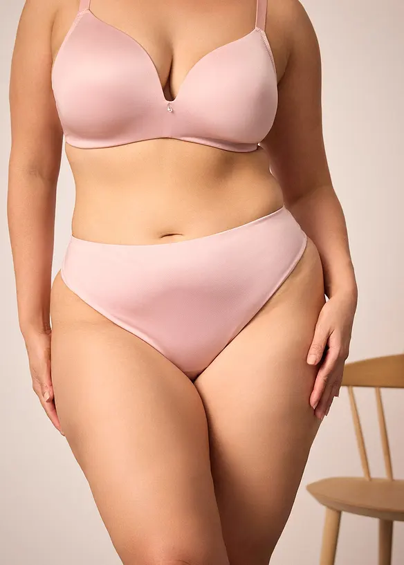 High waist string van glanzend materiaal (set van 2), bonprix