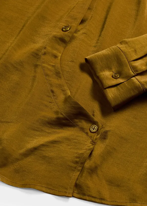 Overhemdblouse van soepel satijn, bonprix