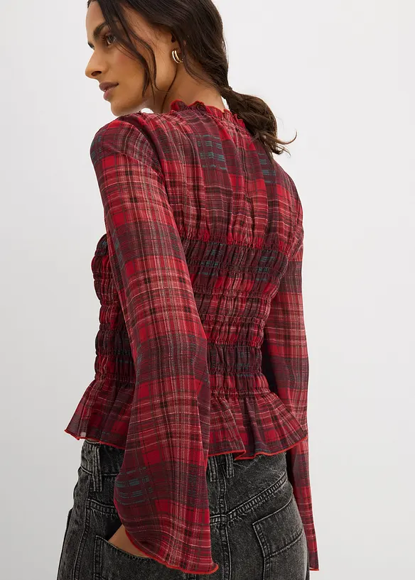 Blouse met smokwerk, bonprix