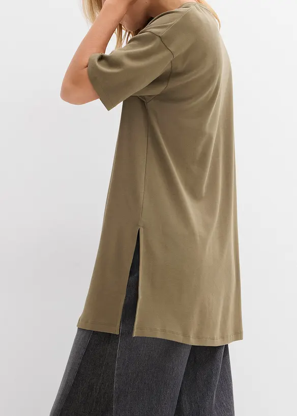 Oversized longshirt van biologisch katoen, bonprix