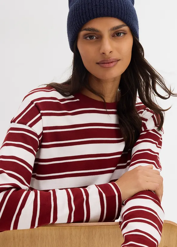 Oversized longsleeve van puur katoen, bonprix