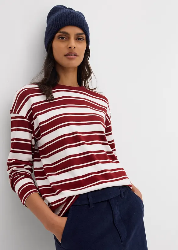 Oversized longsleeve van puur katoen, bonprix