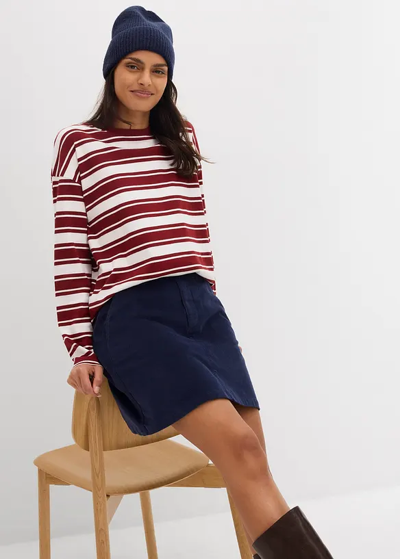 Oversized longsleeve van puur katoen, bonprix