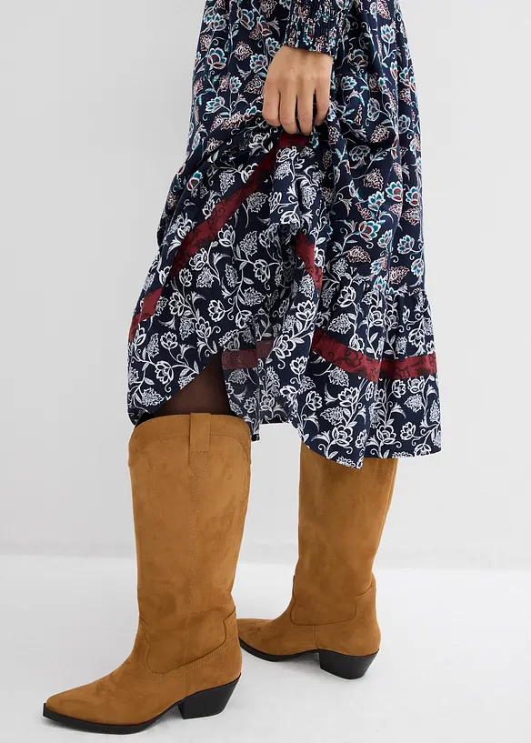 Maxi jurk van soepele viscose, bonprix