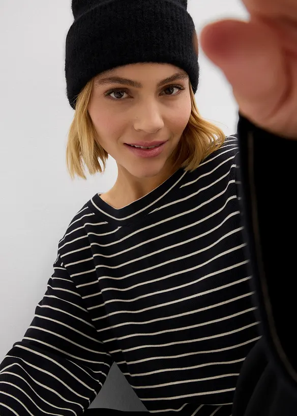 Oversized sweater van puur katoen, bonprix