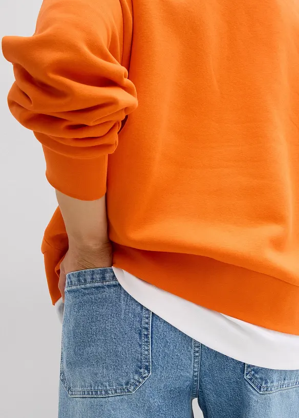 Oversized sweater van katoenmix, bonprix