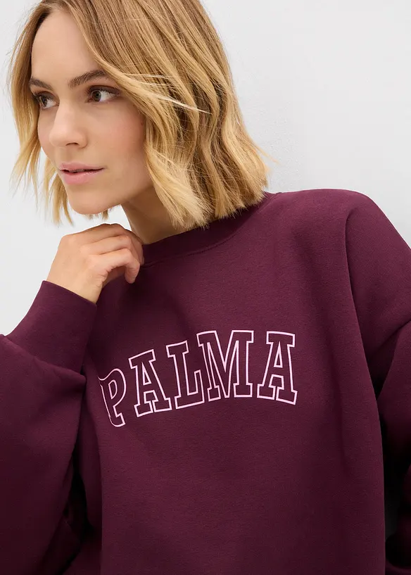 Oversized sweater van katoenmix, bonprix