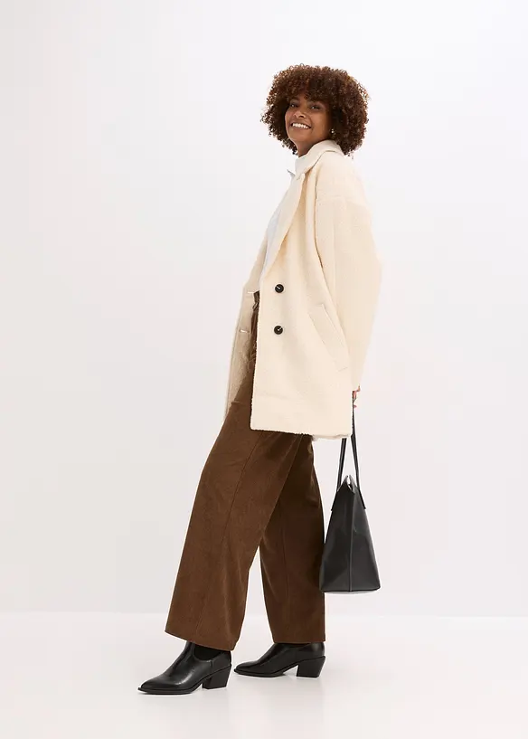 Corduroy broek met wijde pijpen, bonprix