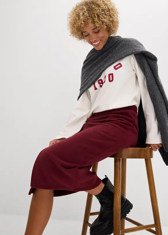 Midirok van polar fleece, bonprix