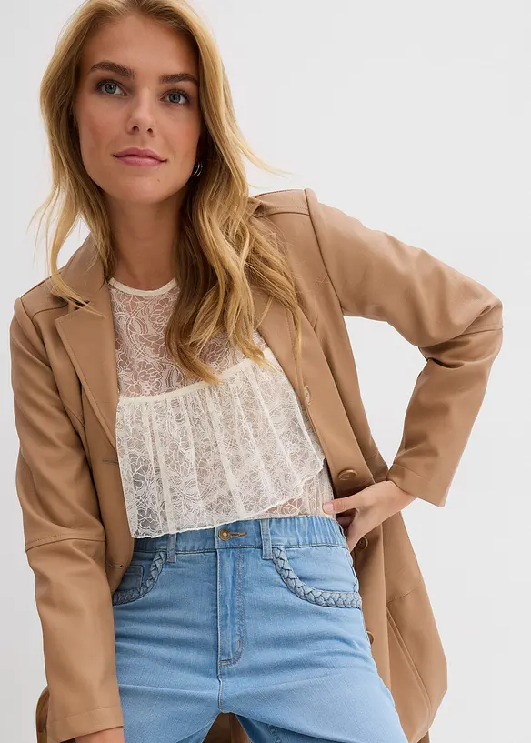 Straight jeans high waist met zakdetails, bonprix