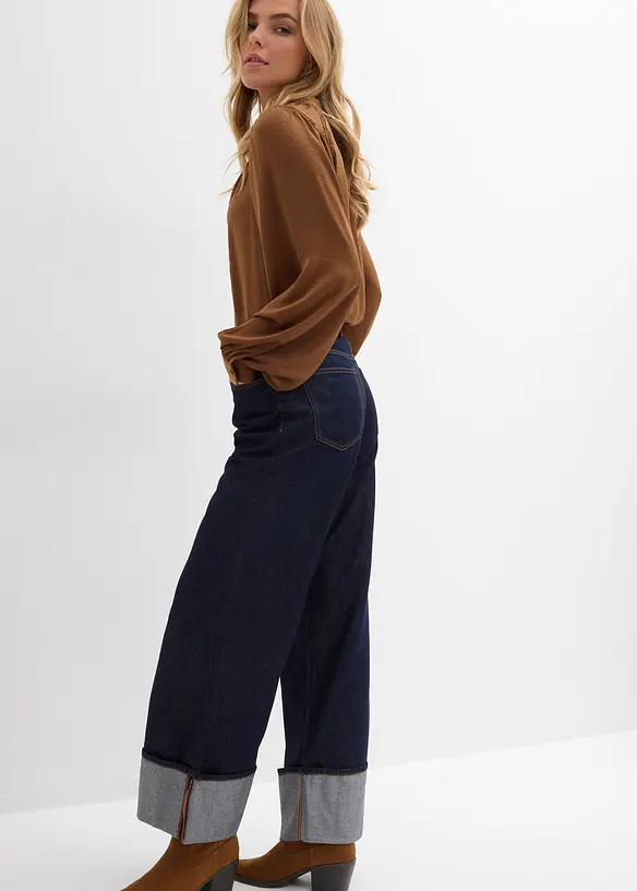 Baggy jeans mid waist, bonprix