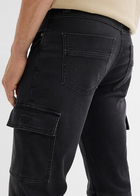 Regular Fit cargo jogging Jeans met comfortband, straight, bonprix
