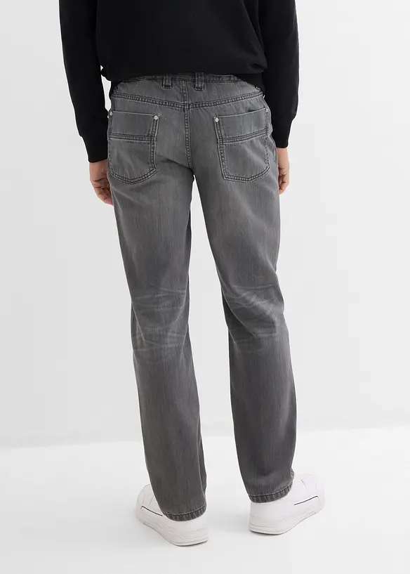 Regular fit jeans van puur katoen met een comfortband, straight, bonprix