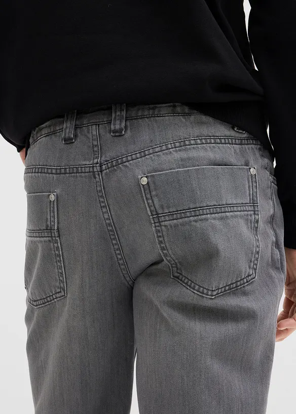 Regular fit jeans van puur katoen met een comfortband, straight, bonprix