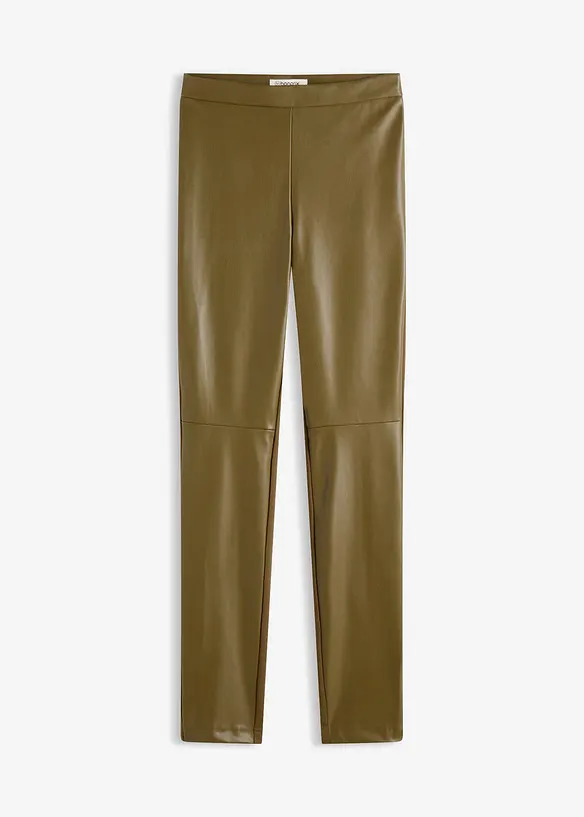 Imitatieleren broek in Punto di Roma mix, bonprix