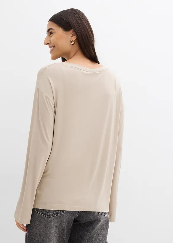 Oversized shirt in een soepele viscose-elastanmix, bonprix