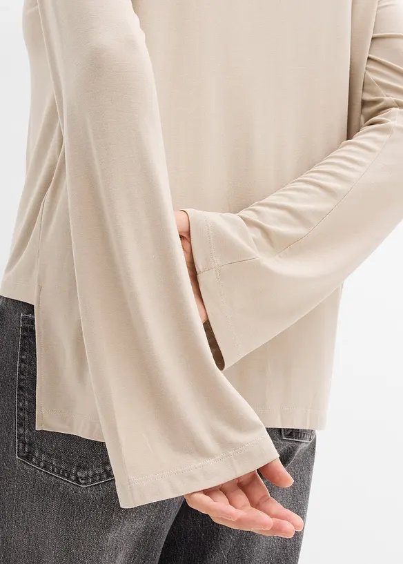 Oversized shirt in een soepele viscose-elastanmix, bonprix