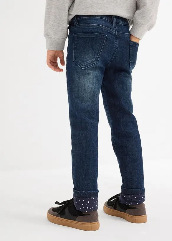 Meisjes thermojeans met jersey voering, slim fit, bonprix