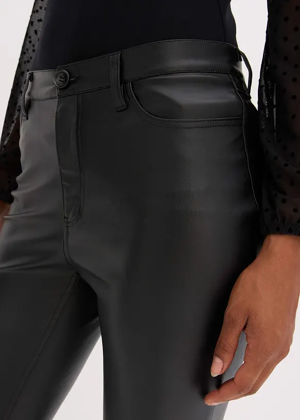 Imitatieleren broek, bonprix