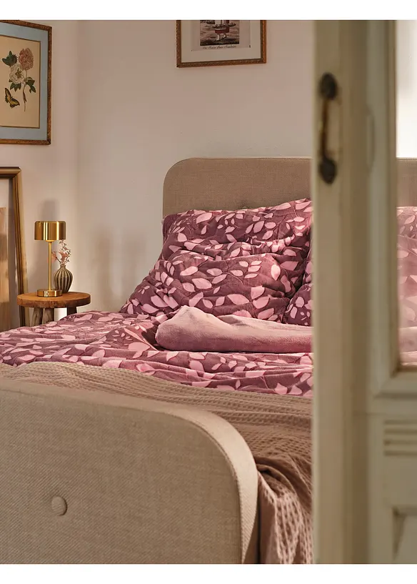 Dubbelzijdig dekbedovertrek  Cashmere Touch met bloemenprint, bonprix