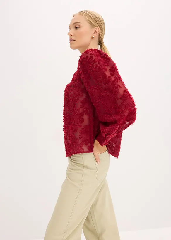 Blouse met bloemenstructuurpatroon, bonprix