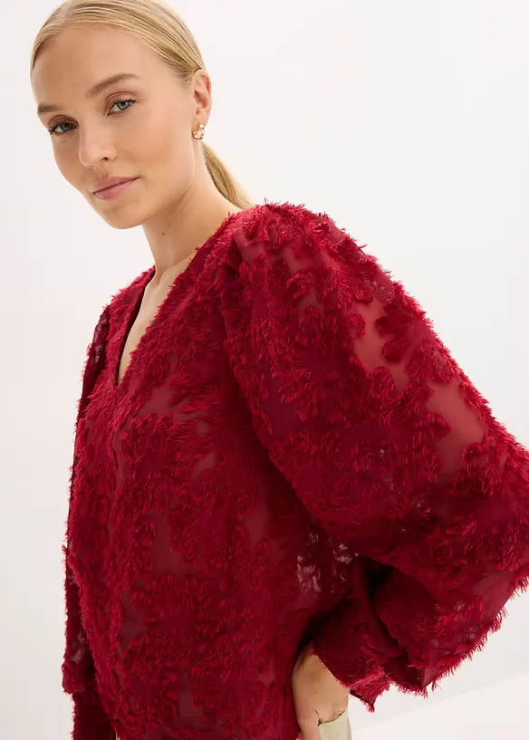 Blouse met bloemenstructuurpatroon, bonprix