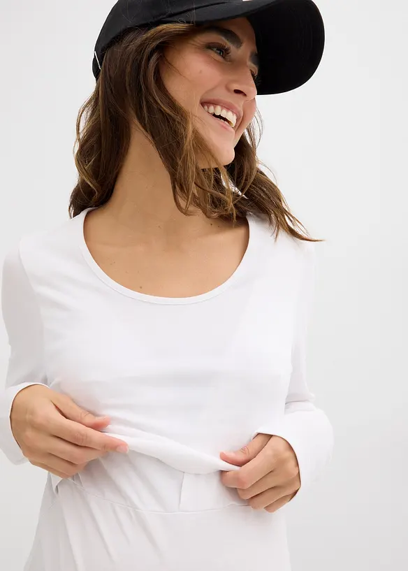 Zwangerschaps- en voedingsshirt (set van 2), bonprix