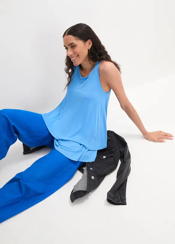 Dubbellaagse top van viscose, bonprix