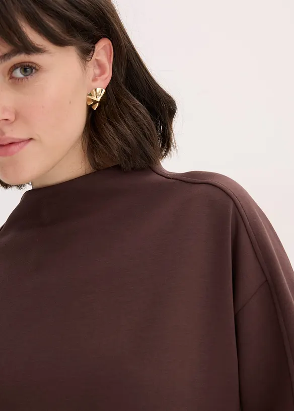 Oversized sweater van zachte scuba, bonprix