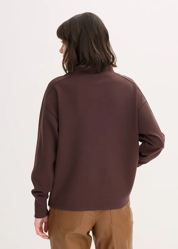 Oversized sweater van zachte scuba, bonprix