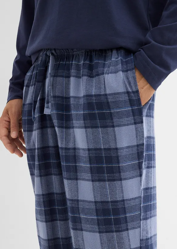 Pyjama met flanellen broek van zacht katoen, bonprix