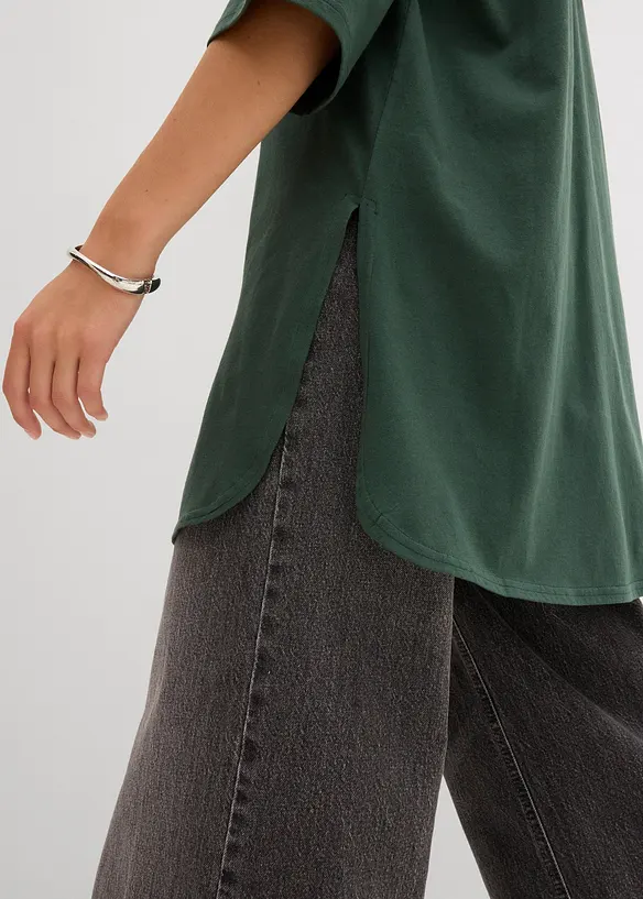 Oversized longshirt van biologisch katoen, bonprix