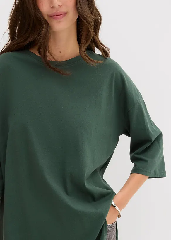Oversized longshirt van biologisch katoen, bonprix