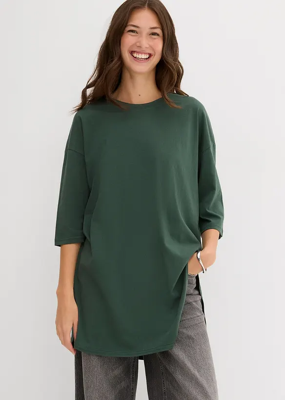 Oversized longshirt van biologisch katoen, bonprix