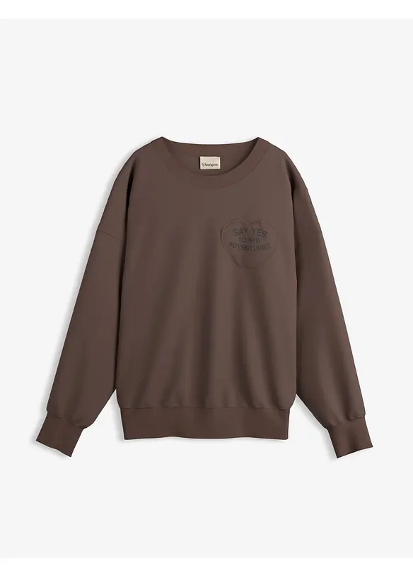 Oversized sweater in een zachte katoenmix, bonprix