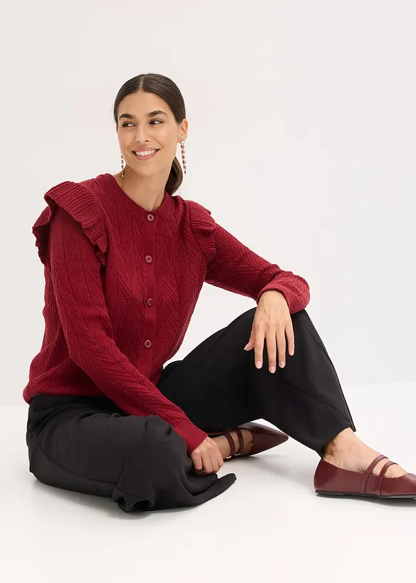 Ajour vest van katoen, bonprix