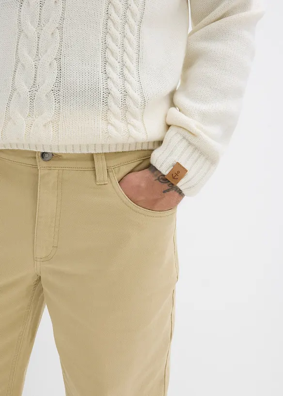 Relaxed fit twillbroek met comfortband, straight, bonprix