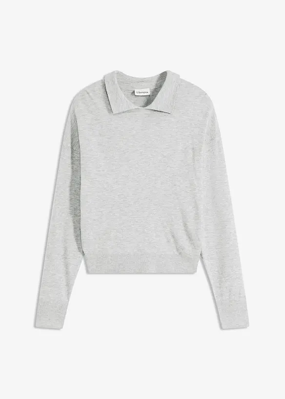 Fijn gebreide trui met viscose, bonprix