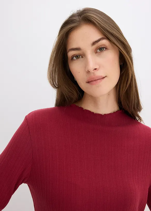Accentuerend geribd shirt, bonprix