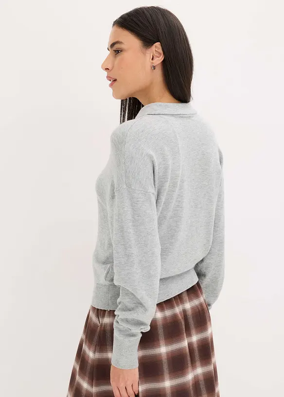 Fijn gebreide trui met viscose, bonprix