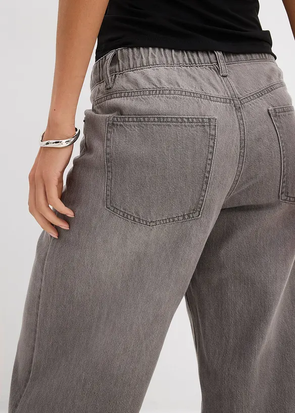 Wide leg jeans mid waist, comfort tailleband, bonprix